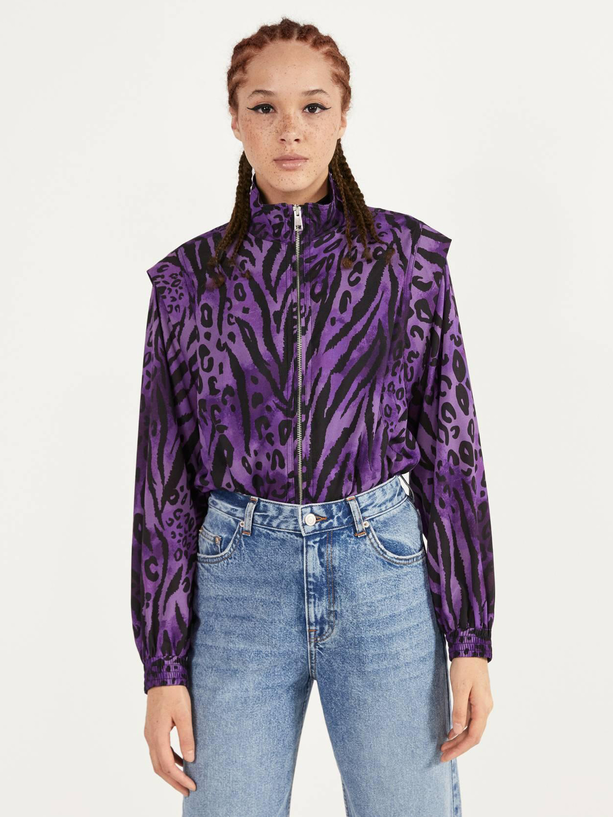 

Ветровка Bershka 1161168611-AASF XS-S Фиолетовая