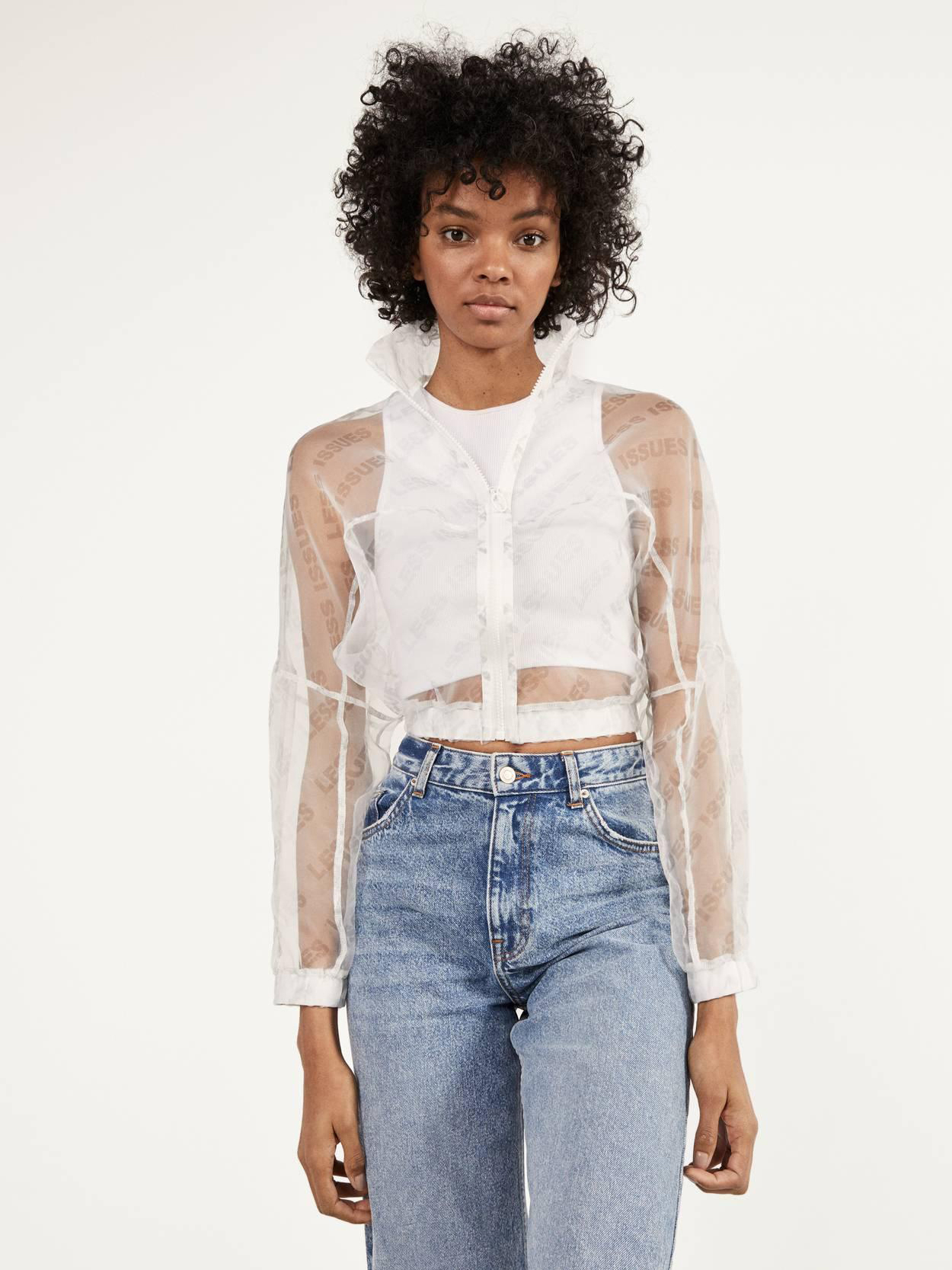 

Спортивная кофта Bershka 1145168250-ACWB M-L Прозрачная