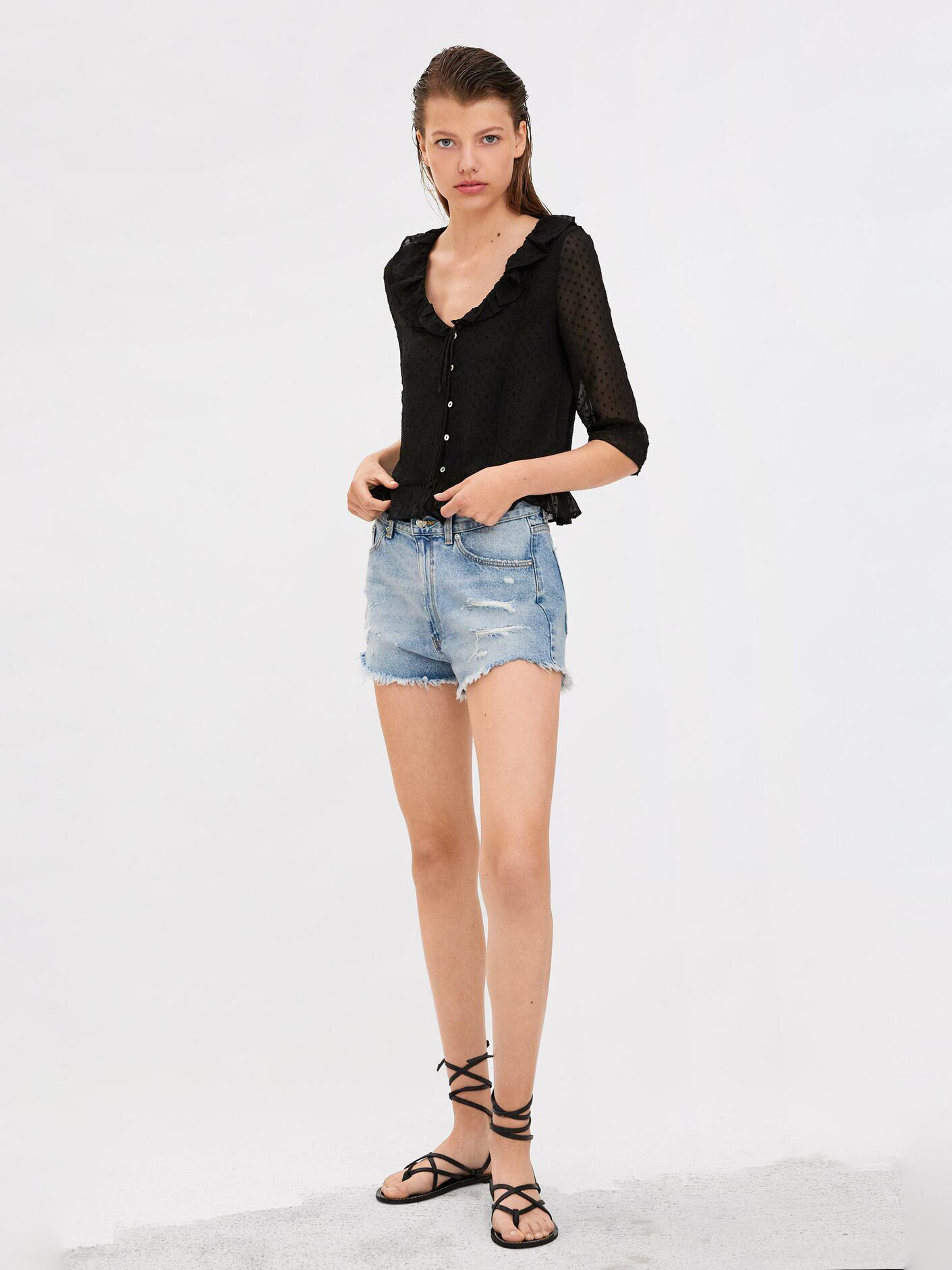 

Топ Zara 0881056800-AAAD S Черный