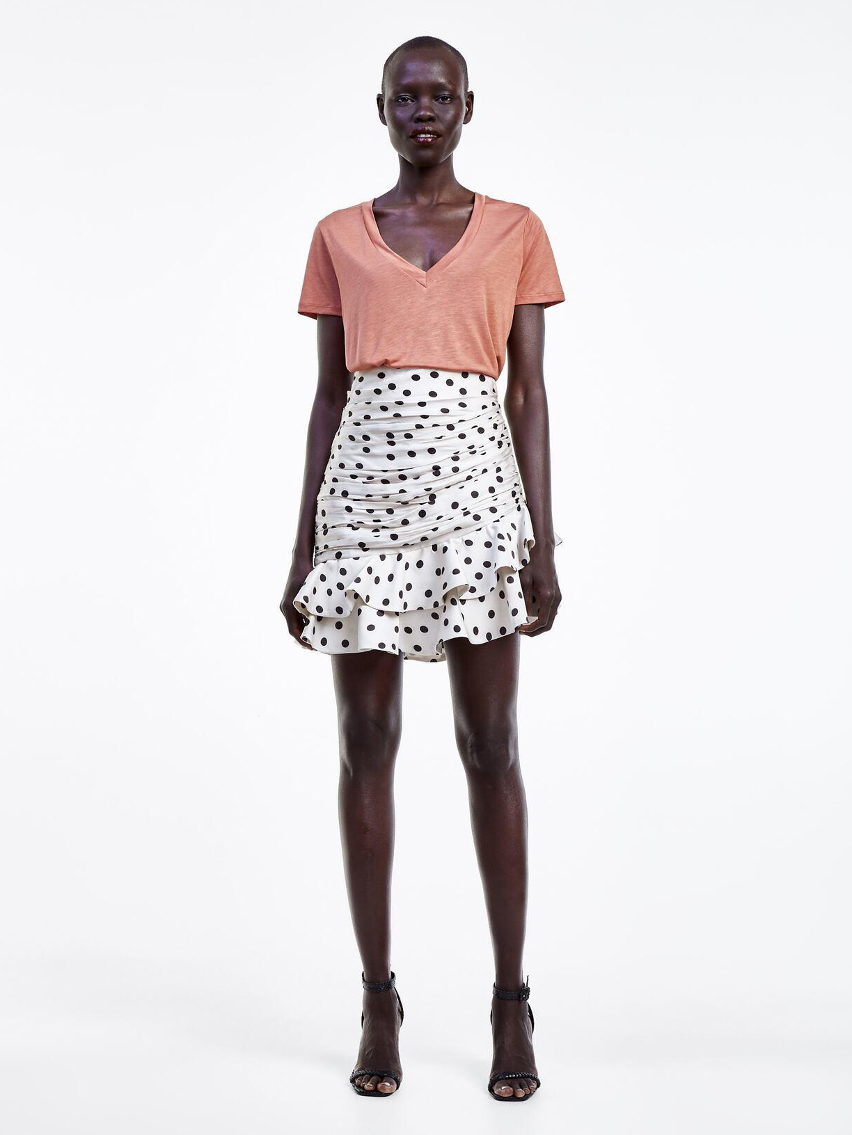 

Футболка Zara 0858104701-ACTL S Бледно-коралловая