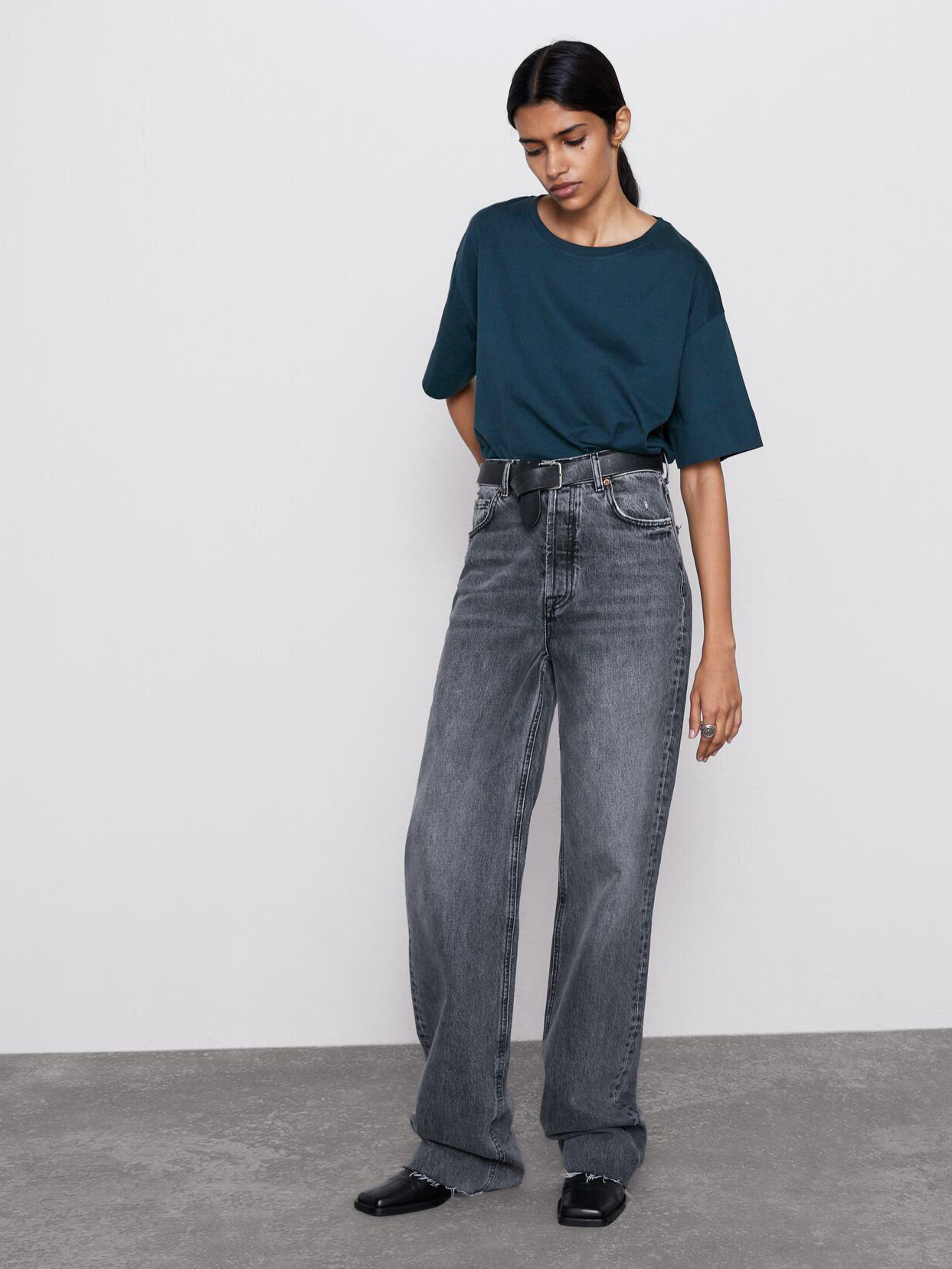 

Футболка Zara 0264657409-ACXO M Темно-зеленая