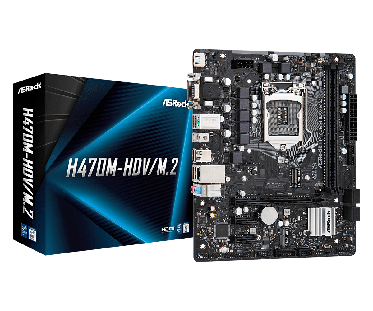 

Материнська плата ASRock Intel H470 S1200 M2 - (H470M-HDV/M2)