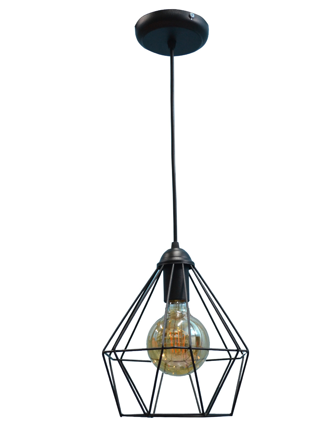 

Светильник потолочный подвесной 100lamp Loft Е-27 металл, черный (NL 0537)