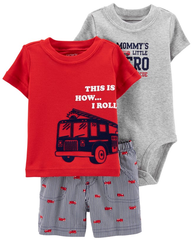 

Комплект тройка для мальчика Carters 3 мес красный 45948