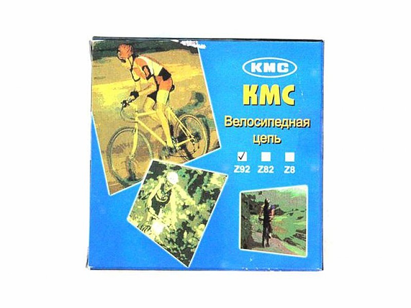 

Велосипедная цепь KMC Z92 1/2"x3/32" 116 зв. (8зв.) серебристый