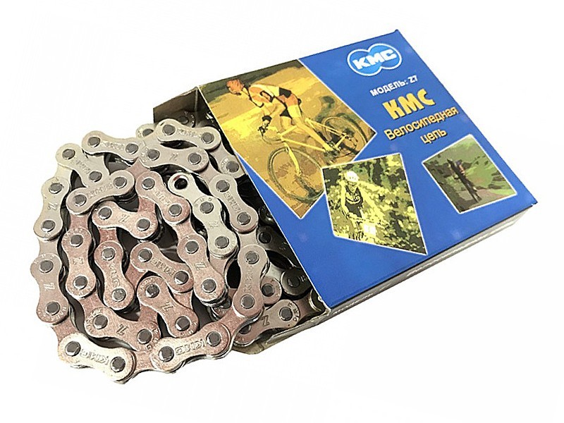 

Велосипедная цепь KMC Z7 1/2"x3/32" 116 зв. (7ск.) серебристый