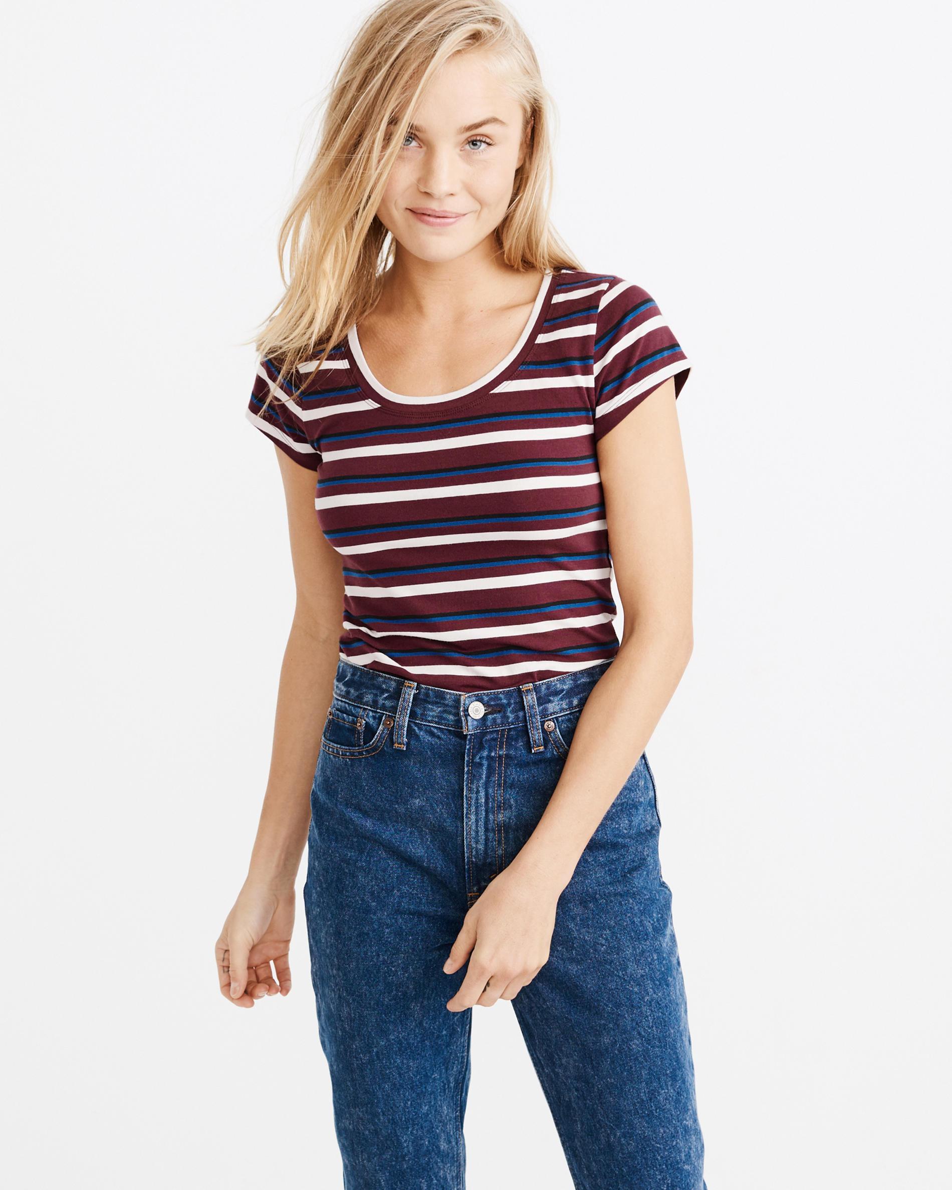 

Бордовая футболка - женская футболка Abercrombie & Fitch AF5277W  Бордовый, Бордовая футболка - женская футболка Abercrombie & Fitch AF5277W M Бордовый