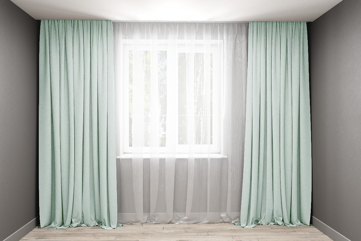 

Комплект штор Декорин Микровелюр 300x255 см Пастельно-бирюзовых 2 шт