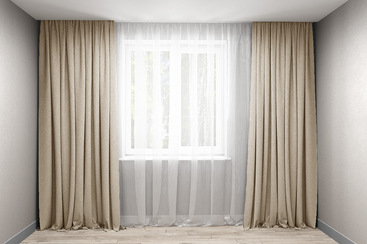 

Комплект штор Декорин Микровелюр 150x260 см Песочных 2 шт