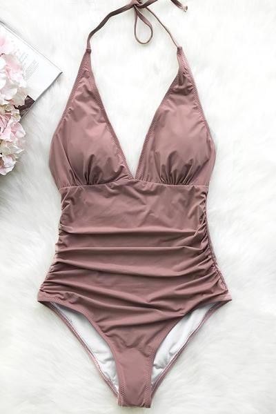

Купальник закрытий CUPSHE пудровый L AB20198F