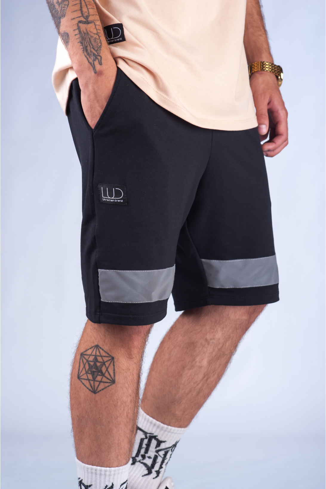 

Шорты мужские LUD Reflective L чёрные