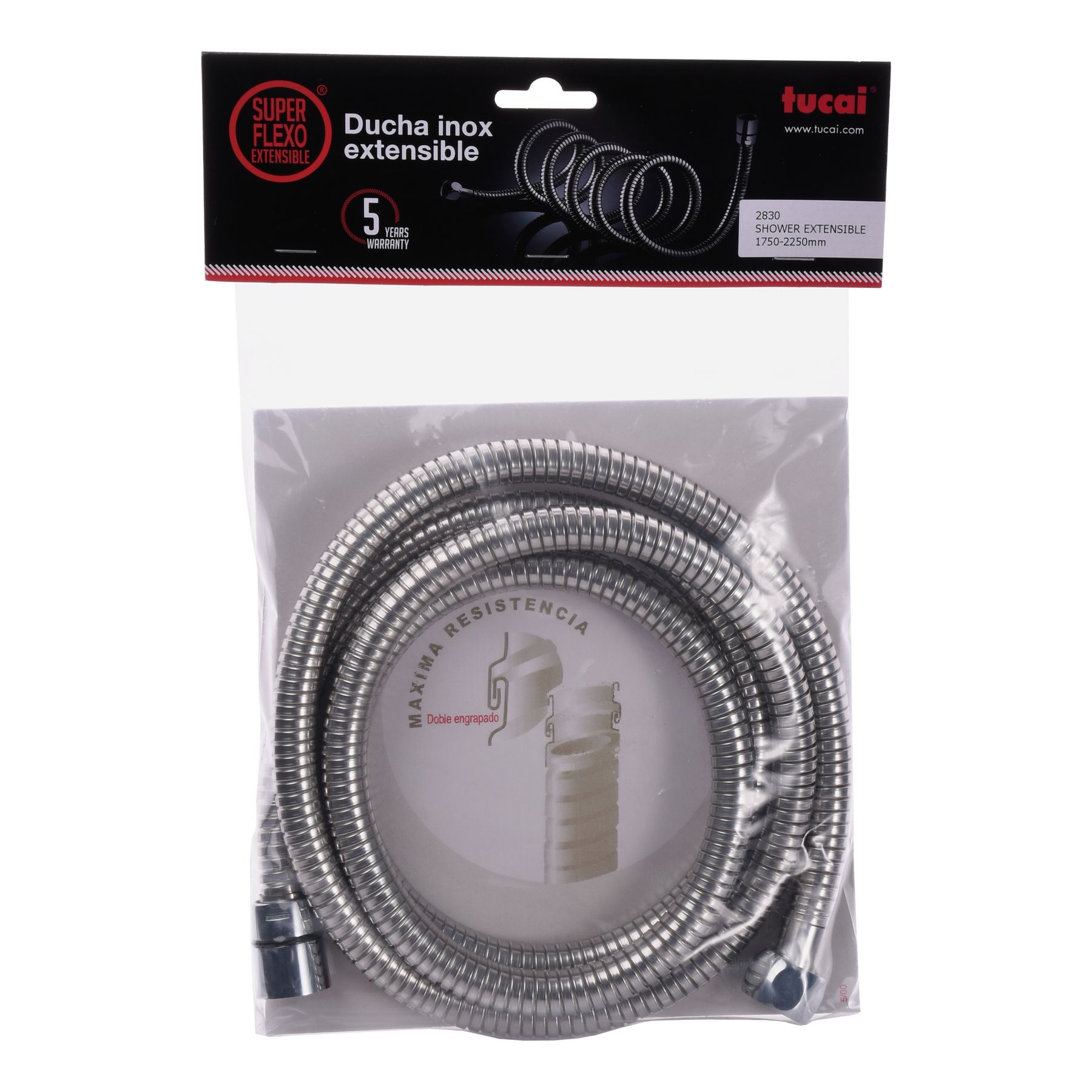 

Шланг душевой TUCAI FlexoInoxExtensible растяжной 175см-225см