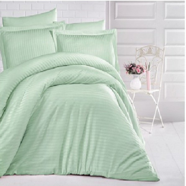 

Постельное белье Clasy Sateen Strip 160*220 Mint, Турция Код 8821