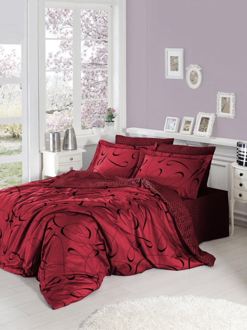 

Постельное белье Cotton Satin 200 х 220 см Calisto Red First Choice k-31062
