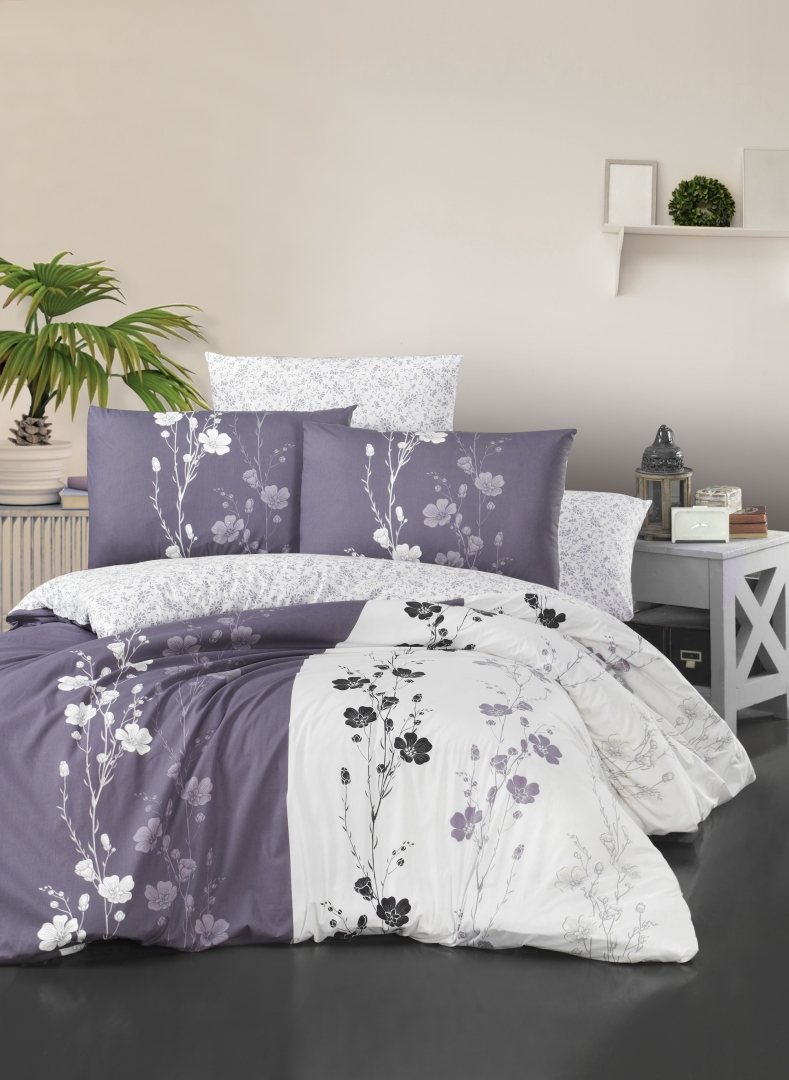 

Постельное белье Ranforce 200 х 220 см Camelia Lilac First Choice k-31001