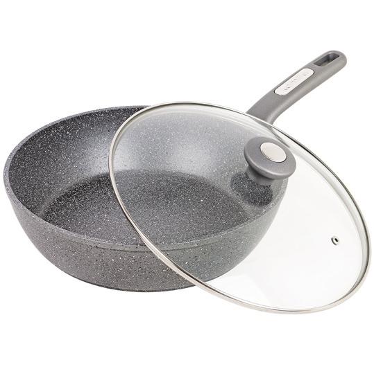 

Сковорода-сотейник Kamille Granite 28см с крышкой Kamille KM-4277GR