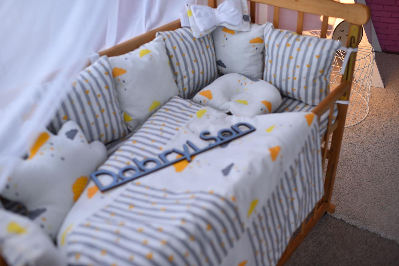 

Защита в кроватку Добрый Сон от комплекта “Облачко” Жёлтые тучки 12 шт 03-05-01