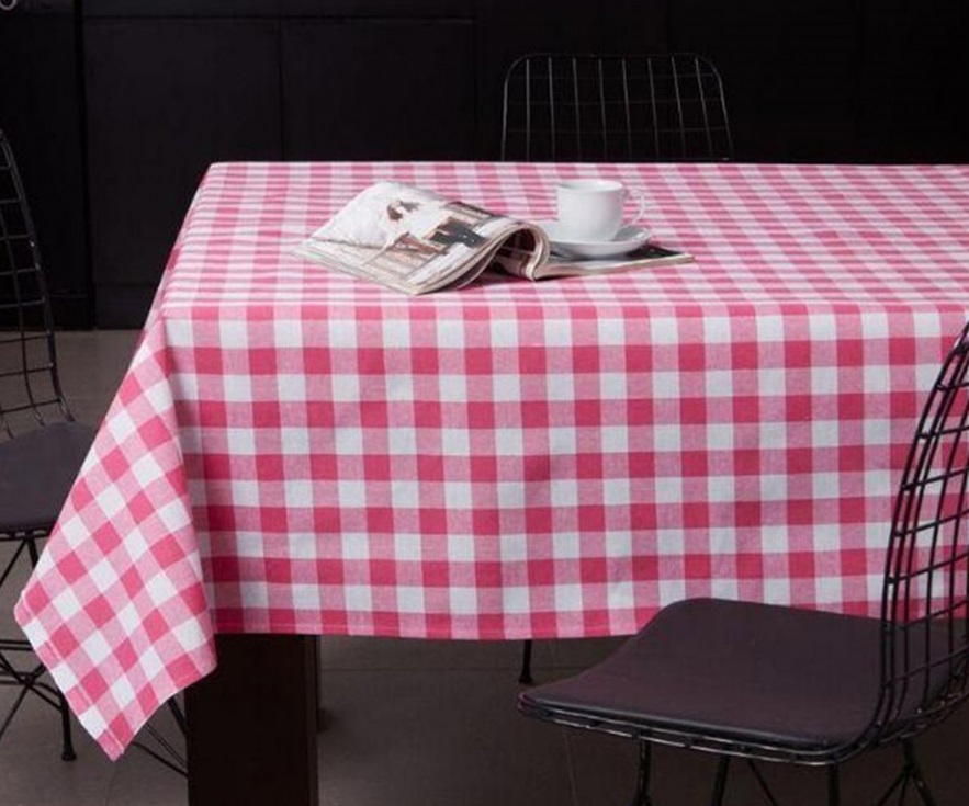 

Скатерть Eponj Home Kareli Pembe Розовая 160х160 (svt-2000022282468)