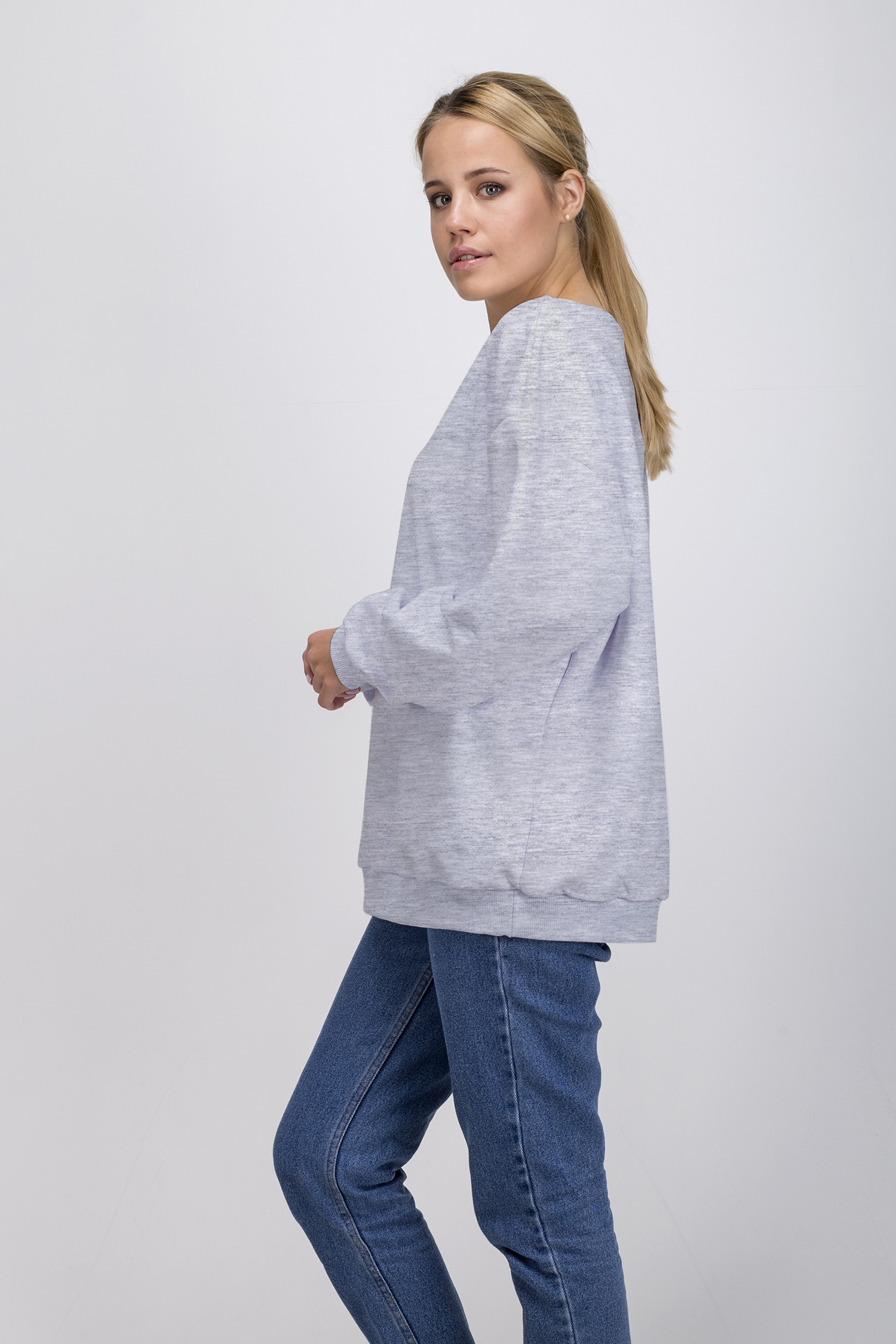 

Свитшот OLDISEN серый женский”Базовый -onesize”-2 – Серый меланж, onesize . SVO-111-1
