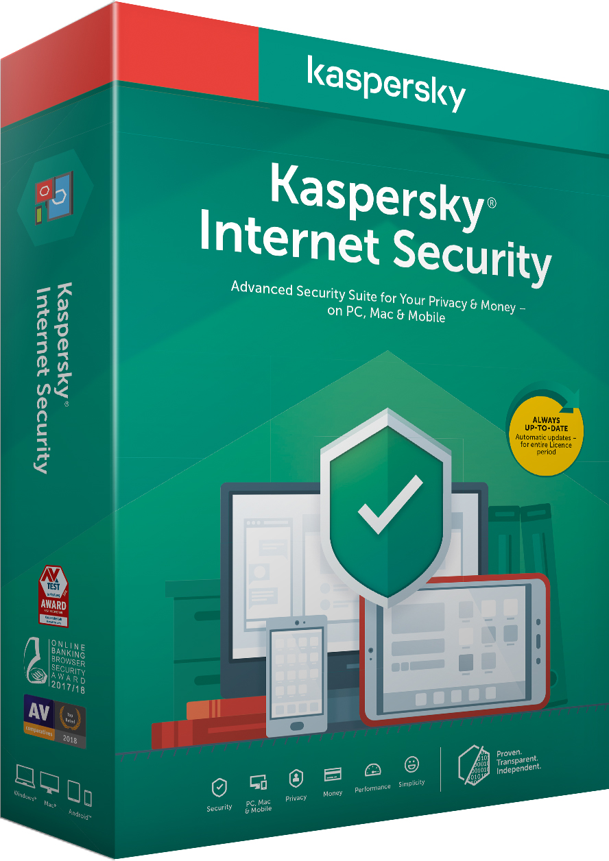 

Internet Security 2020 для всіх пристроїв, перше встановлення на 1 рік для 5 ПК (DVD-Box, коробкова версія)