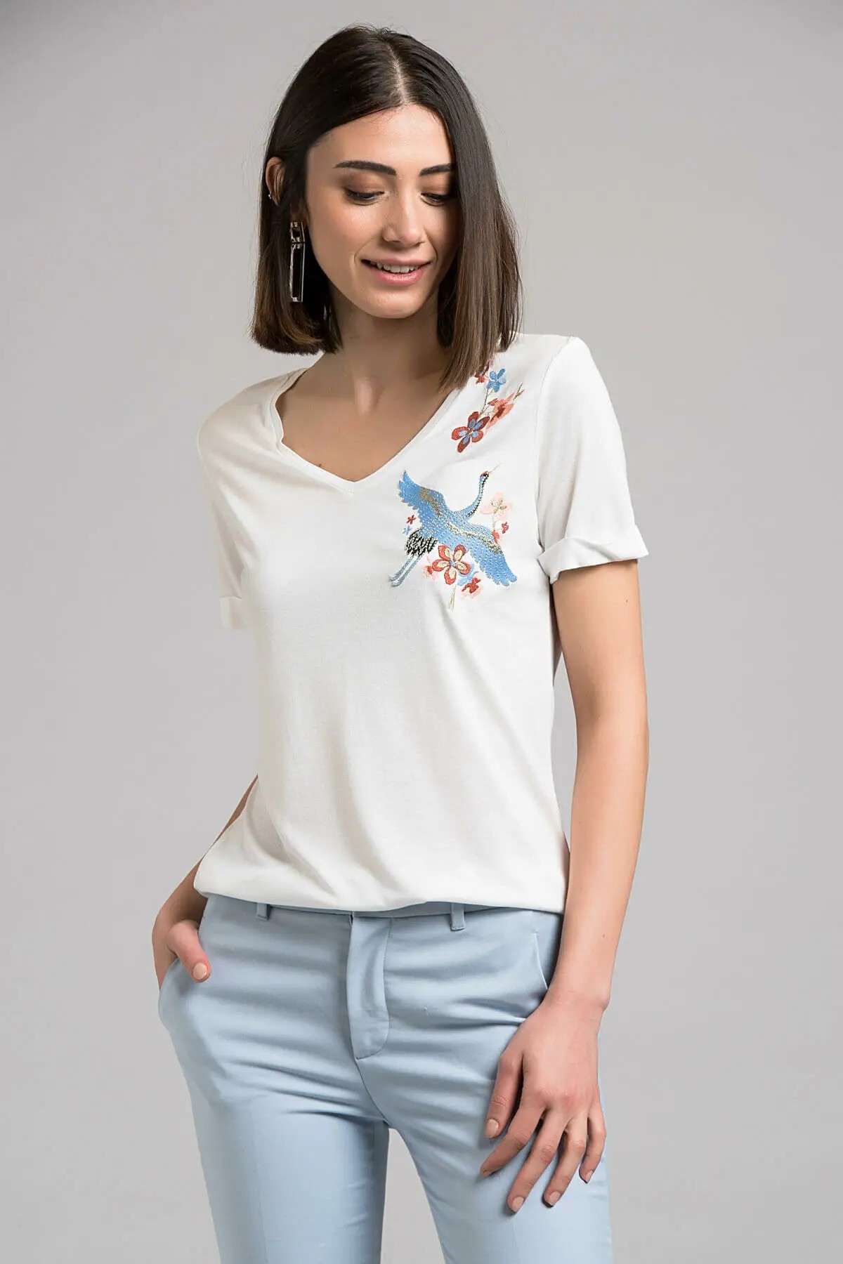 

Футболка базовая Cottonmood Bat М молочный