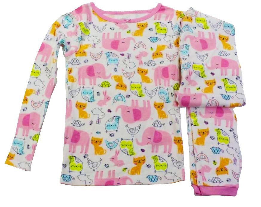 

Пижама Carter's для девочки Simple Jois трикотаж Funny little animals 112 см