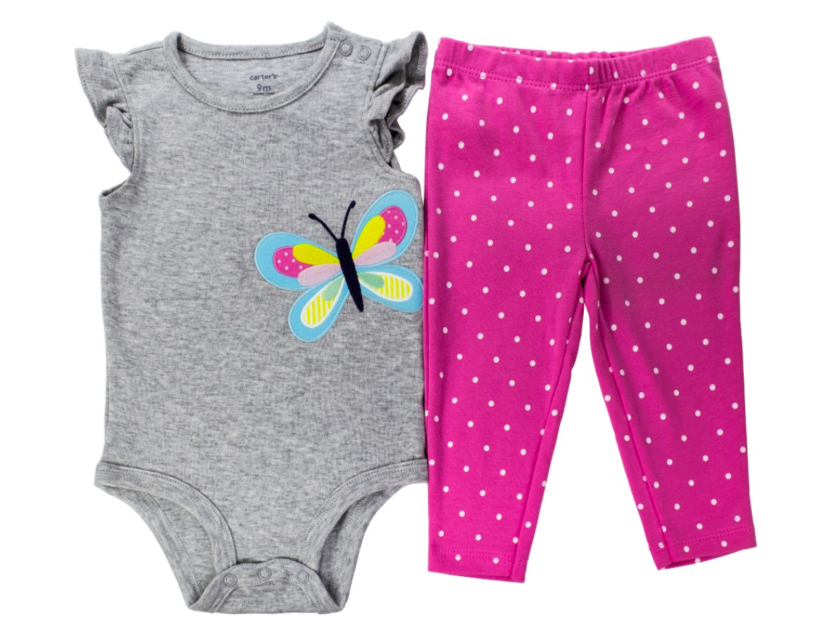 

Комплект Carter’s для девочки 2 в 1 Butterfly 72 см