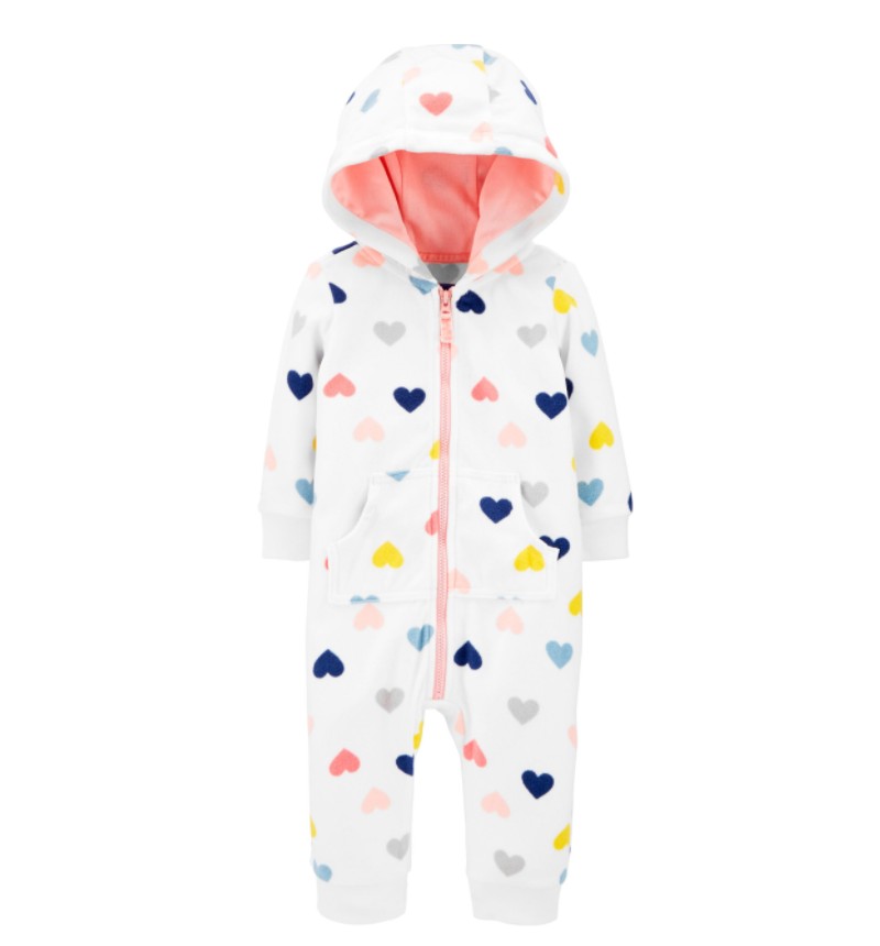 

Человечек Carters для девочки микрофлис Heart Fleece Jumpsuit 86 см
