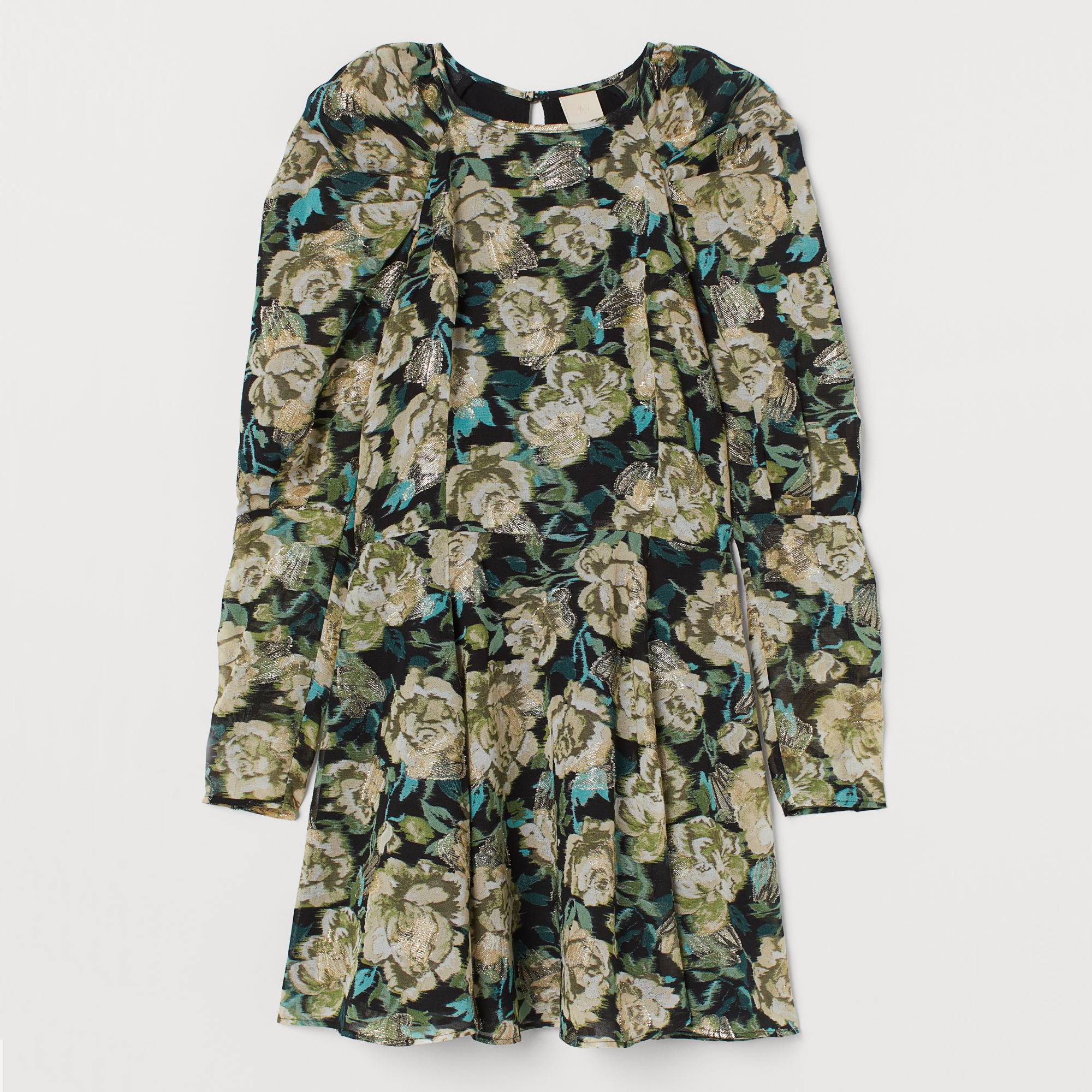 

Платье H&M 2005-8293940 38 Черное с зеленым