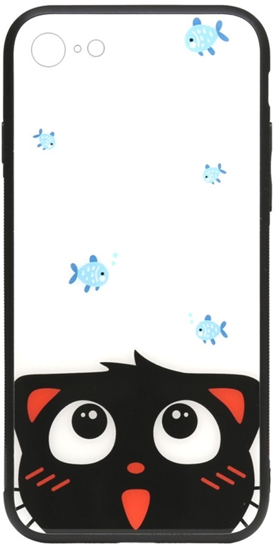 

Панель TOTO Cartoon Print Glass Case для Apple iPhone 7/8 Cat and fish