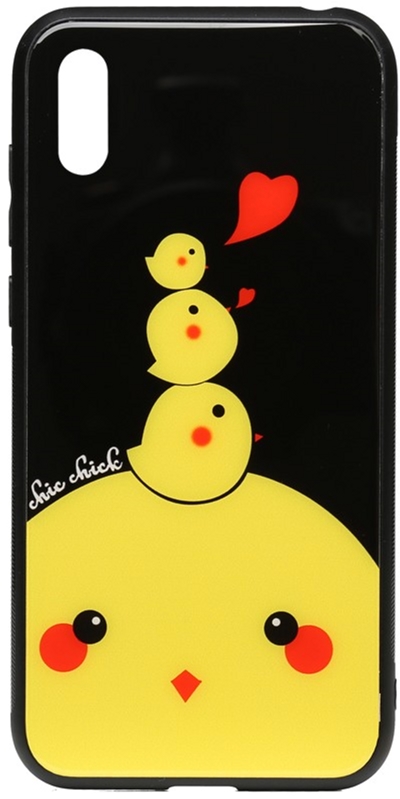 

Панель TOTO Cartoon Print Glass Case для Huawei Y6 2019 Chicken Chick