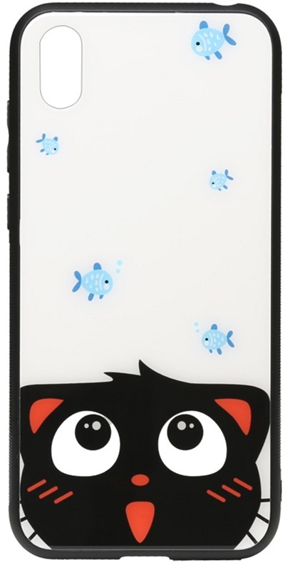 

Панель TOTO Cartoon Print Glass Case для Huawei Y5 2019 Cat and fish
