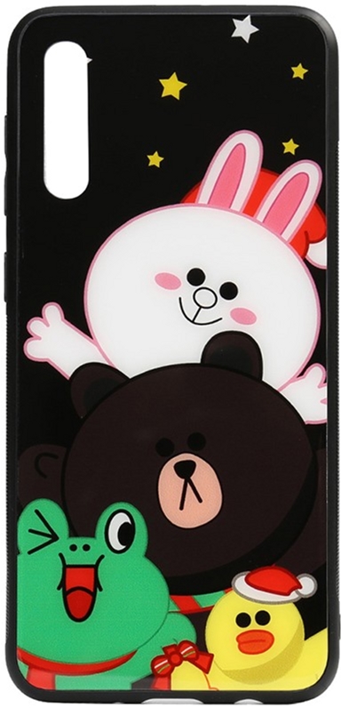 

Панель TOTO Cartoon Print Glass Case для Samsung Galaxy A70 Line friends all about