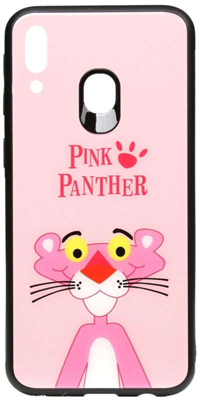 

Панель TOTO Cartoon Print Glass Case для Samsung Galaxy M20 Pink Panther
