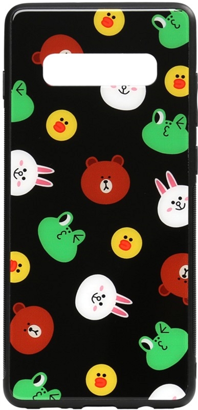 

Панель TOTO Cartoon Print Glass Case для Samsung Galaxy S10e Line friends Black