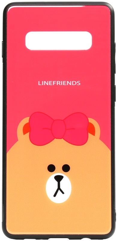 

Панель TOTO Cartoon Print Glass Case для Samsung Galaxy S10 Line friends Brown