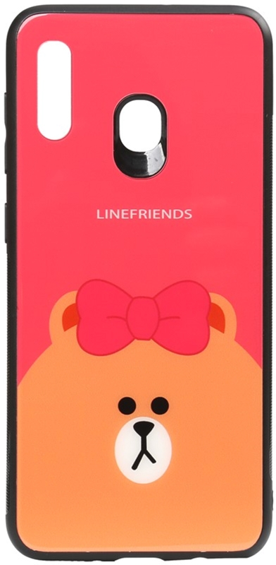 

Панель TOTO Cartoon Print Glass Case для Huawei Y7 2019 Line friends Brown