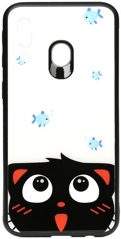 

Панель TOTO Cartoon Print Glass Case для Samsung Galaxy M20 Cat and fish