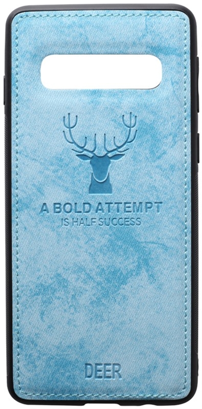 

Панель TOTO Deer Shell With Leather Effect Case для Samsung Galaxy S10+ Blue