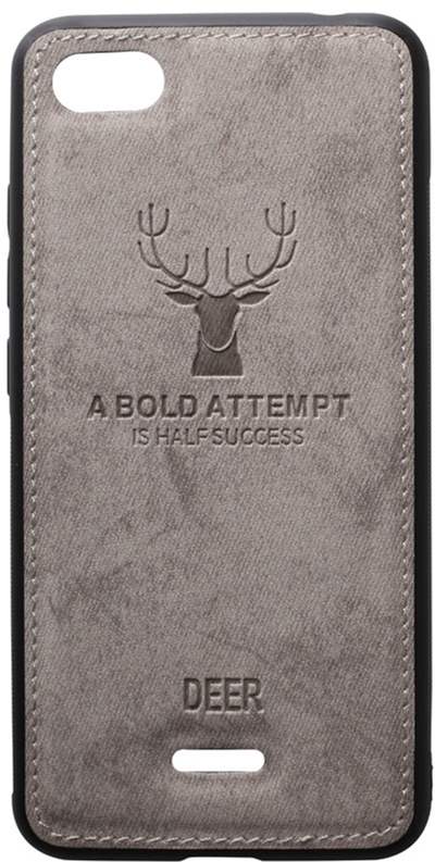 

Панель TOTO Deer Shell With Leather Effect Case для Xiaomi Redmi 6A Grey