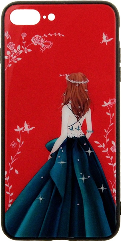 

Панель TOTO Glass Fashionable Case для Apple iPhone 7 Plus/8 Plus Green Dress Girl