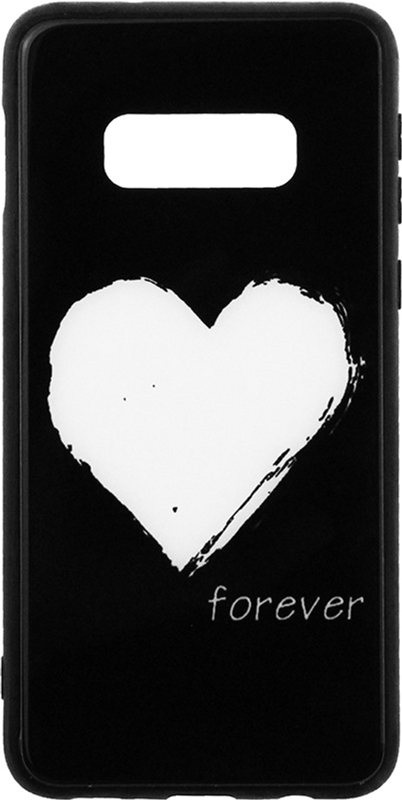 

Панель TOTO Glass Fashionable Case для Samsung Galaxy S10e White Heart on Black