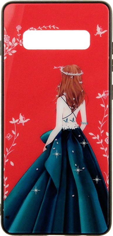 

Панель TOTO Glass Fashionable Case для Samsung Galaxy S10+ Green Dress Girl