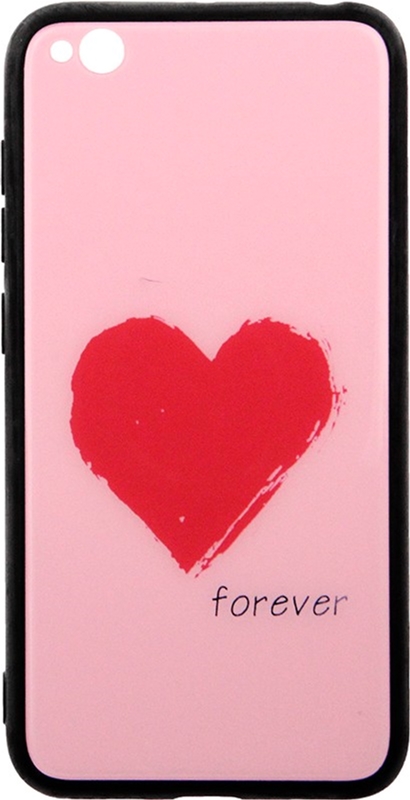 

Панель TOTO Glass Fashionable Case для Xiaomi Redmi Go Red Heart on Pink