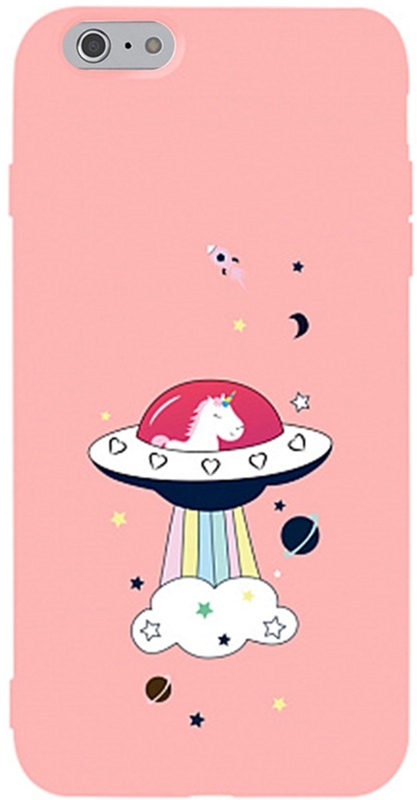 

Панель TOTO Matt TPU 2mm Print Case для Apple iPhone 6/6s Ufo Pink