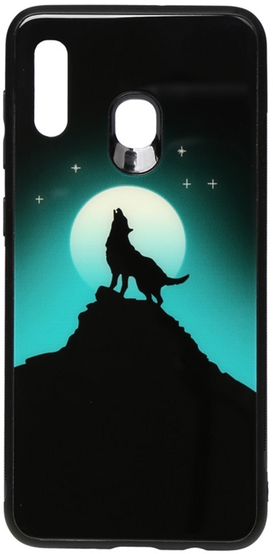 

Панель TOTO Night Light Print Glass Case для Samsung Galaxy A20/A30 Howling Wolf