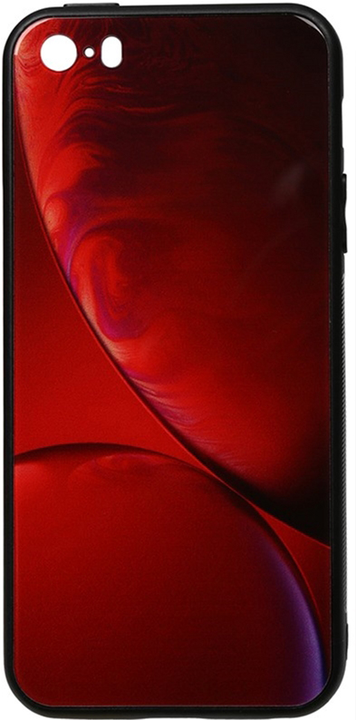 

Панель TOTO Print Glass Space Case для Apple iPhone SE/5s/5 Rubin Red