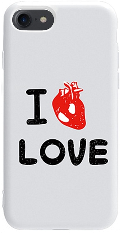

Панель TOTO Pure TPU 2mm Print Case для Apple iPhone 7/8 Love Heart White
