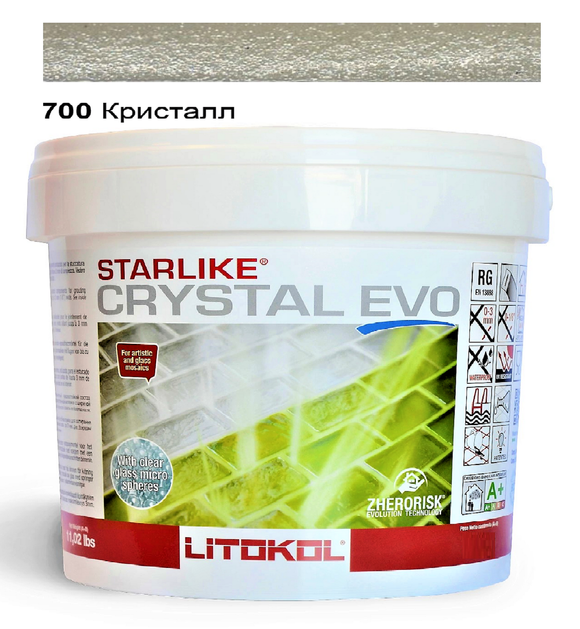 

Эпоксидная затирка Litokol Starlike EVO Crystal 700 Кристалл (Хамелеон) 2,5кг