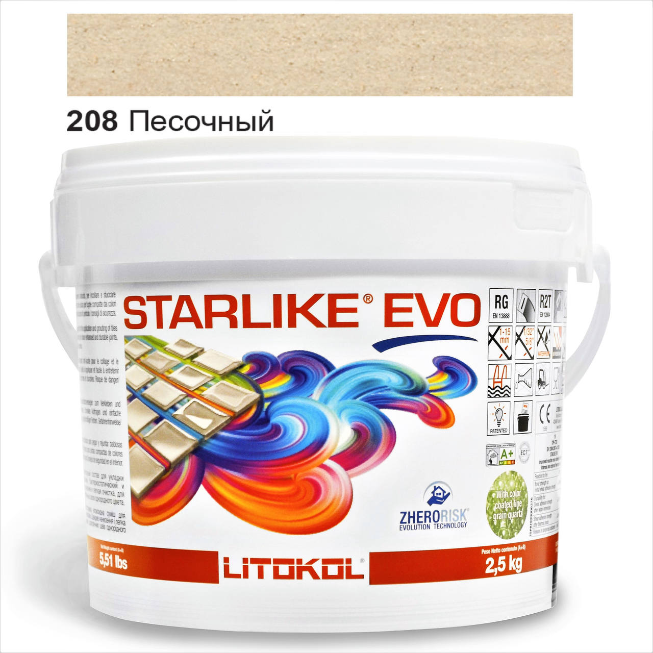

Эпоксидная затирка Litokol Starlike EVO 208 Песочный 2,5кг